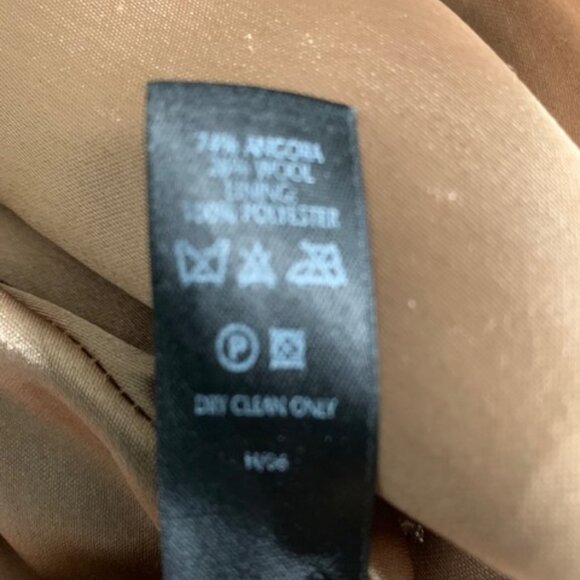 Angora and wool coat, convertible collar, size 12/14 - Picture 4 of 5